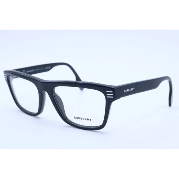 New Burberry B 2387 3001 Black Square Men's Eyeglasses 55mm - Picture 1 of 5